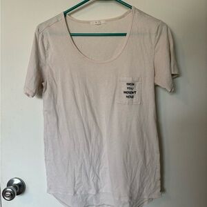 Vans Cream Short Sleeve Tee with Pocket
